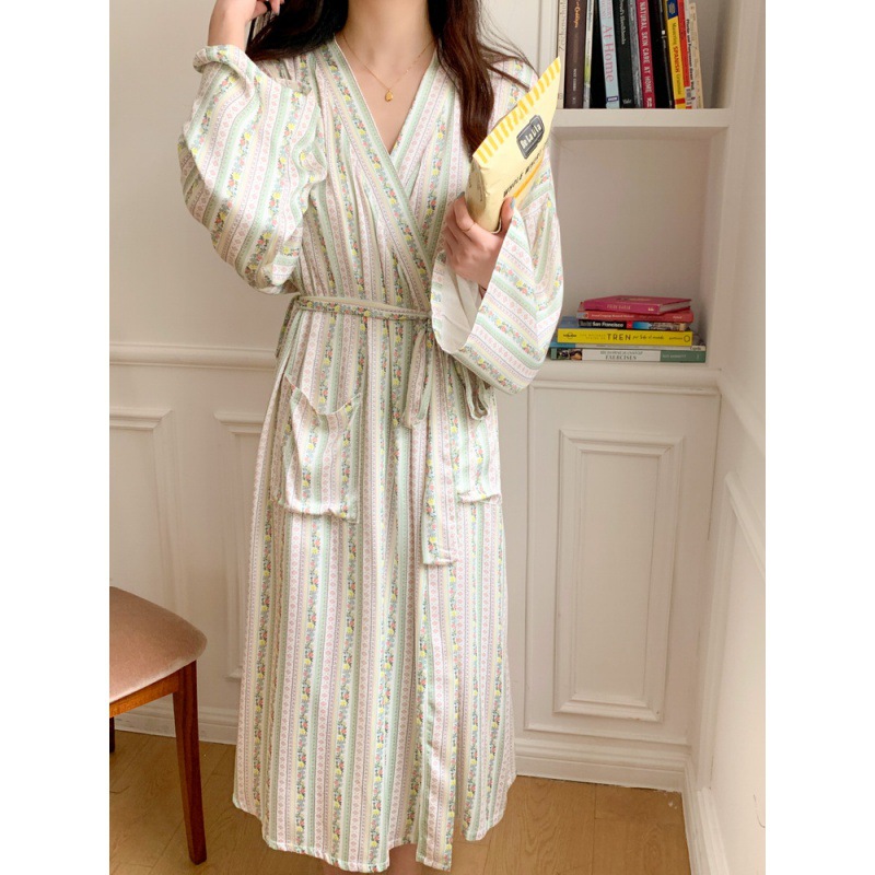 Kimono Yukata Cotton - 한국어 기모노 가운 잠옷 여성 봄