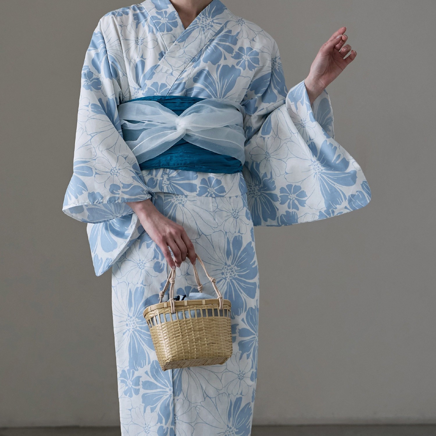 전통 유카타 기모노 면 린넨 소재 소녀 드레스 하늘색  - Kimono Yukata Cotton 리뷰 및 가격