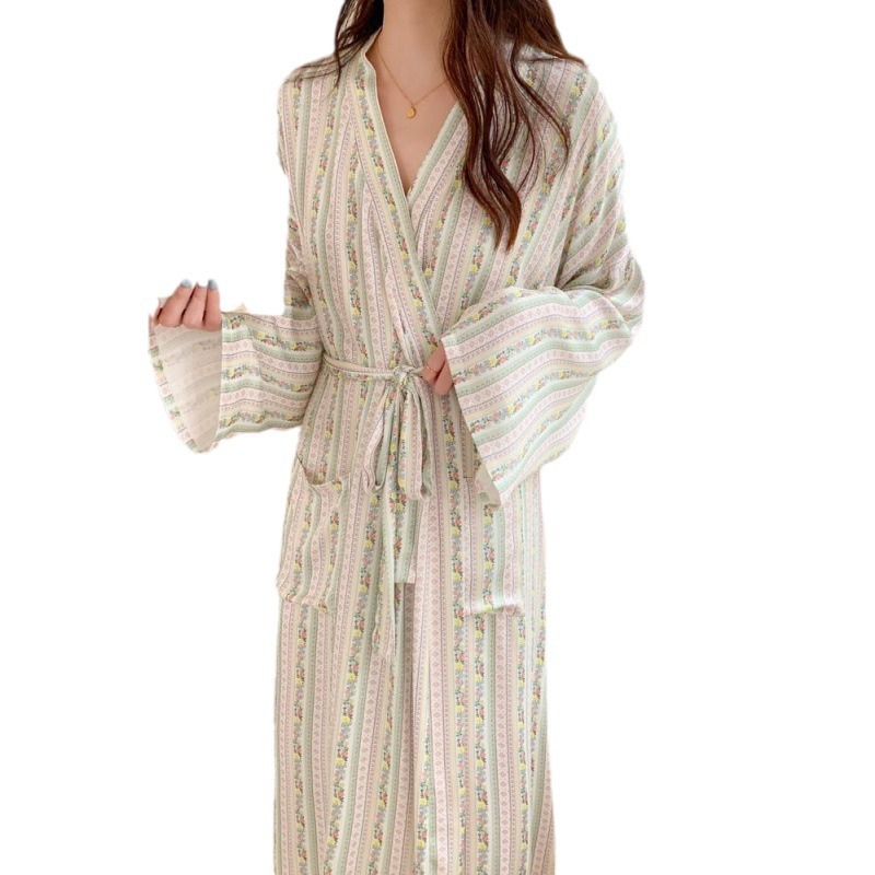 한국어 기모노 가운 잠옷 여성 봄 여름 새로운 면화 잠 - Kimono Yukata Cotton 리뷰 및 가격