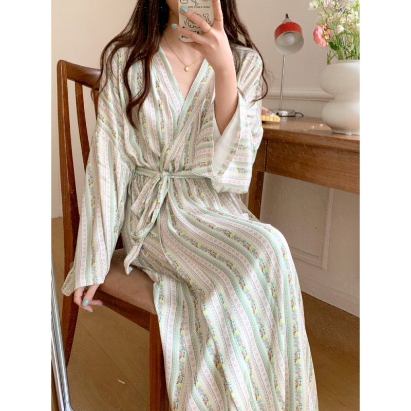 한국어 기모노 가운 잠옷 여성 봄 여름 새로운 면화 잠 - Kimono Yukata Cotton 리뷰 및 가격