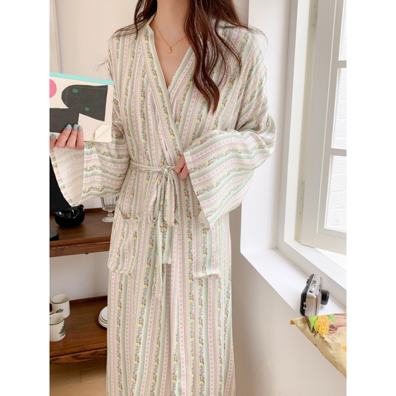 한국어 기모노 가운 잠옷 여성 봄 여름 새로운 면화 잠 - Kimono Yukata Cotton 리뷰 및 가격