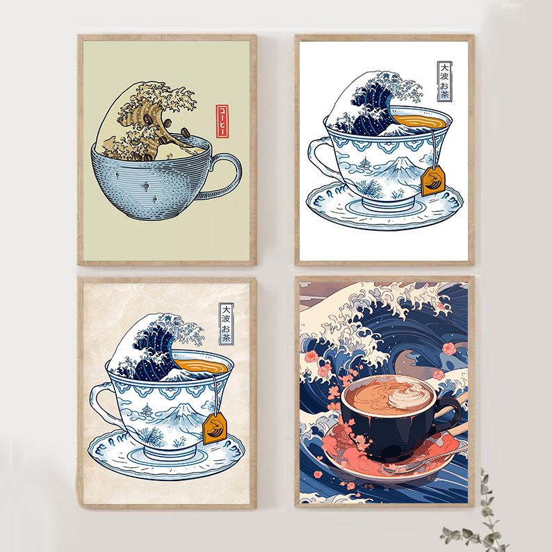 레트로 일본 스타일 커피 대파도 커피콩 포스터, HD  - Japanese Lifestyle Shop 리뷰 및 가격