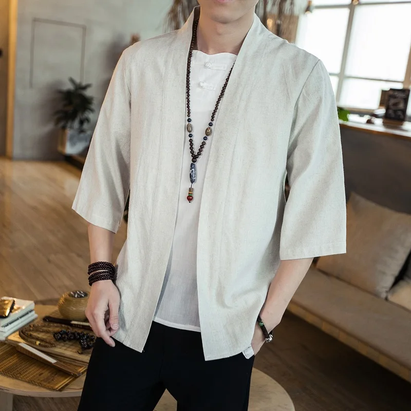 일본 기모노 남성 카디건 스트리트웨어 유카타 남성 셔츠 - Kimono Yukata Cotton 리뷰 및 가격